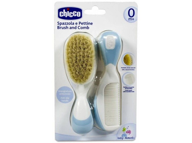 Cepillo Y Peine Chicco Azul 0M+, 1 Ud
