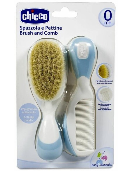 Cepillo Y Peine Chicco Azul 0M+, 1 Ud