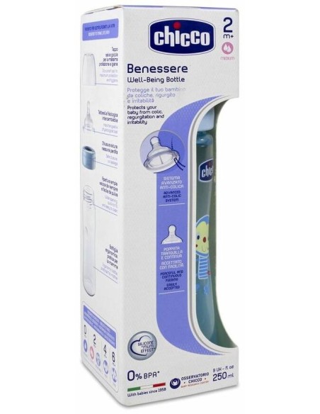 Chicco Benessere Well-Being Biberón, 250 Ml