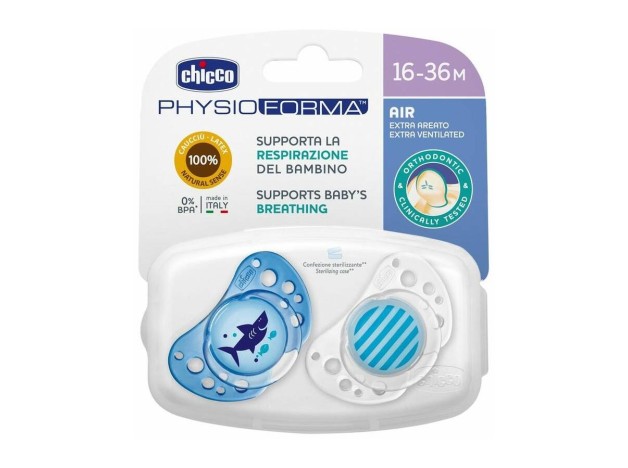 Chicco® Chupete Physio Air Azul Caucho 12 Meses...