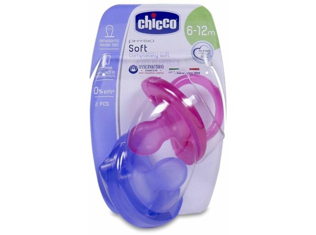 Chicco Chupete Physio Soft Silicona 6-12 Meses...