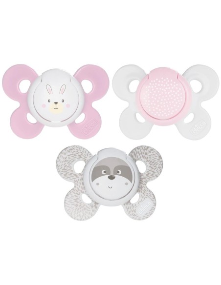 Chicco Physio Comfort Chupete De Silicona De 0-6 Meses Tonos Rosas, 2 Unidades
