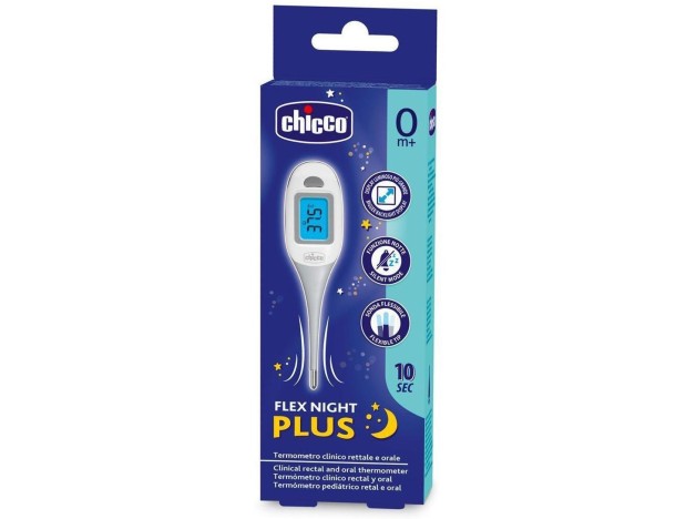 Chicco Termómetro Flex Night Plus, 1 Unidad