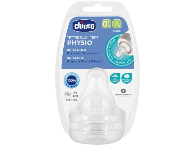 Chicco Physio Tetina De Silicona Flujo Lento +0...