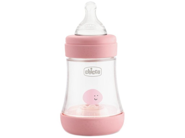 Chicco Biberón Perfect5 0+ Meses Silicona Rosa,...