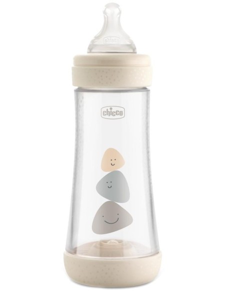 Chicco Perfect 5 Biberón Silicona Blanco +4M, 300 Ml