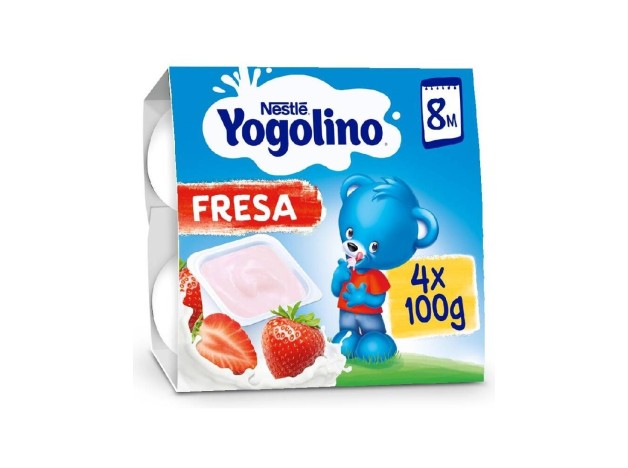 Nestlé Yogolino Fresa Postre Lácteo, 4 Uds