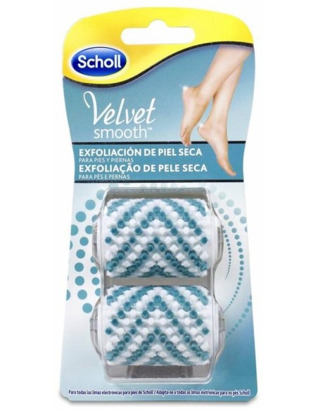 Scholl Velvet Smooth Recambios Exfoliantes De Piel Seca, 2 Uds