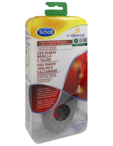 Scholl In-Balance Uso Diario Rodilla Y Talón Talla 37-39.5, 1 Par