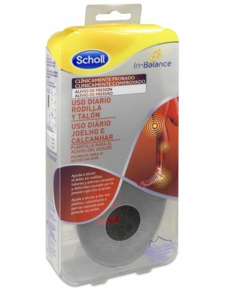 Scholl In-Balance Uso Diario Rodilla Y Talón Talla 37-39.5, 1 Par