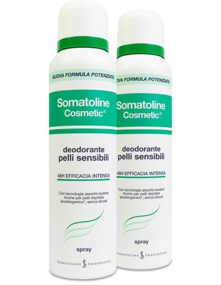 Somatoline Cosmetic Desodorante Hombre P Sensibl Spray 2X150 Ml