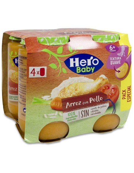 Hero Baby Pack Potito Arroz Con Pollo +6M 4X235G