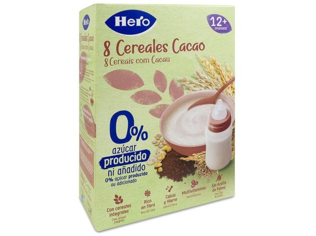 Hero Baby Papilla 8 Cereales Con Cacao, 340 Gramos