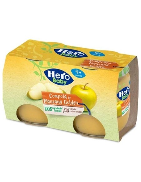 Hero Baby Compota De Manzana, 2 X 120 G