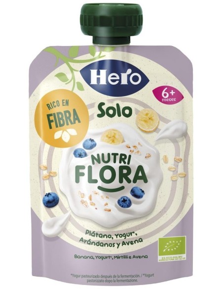 Hero Baby Solo Bolsita De Arándanos, Plátano, Yogur Y Avena, 100 G