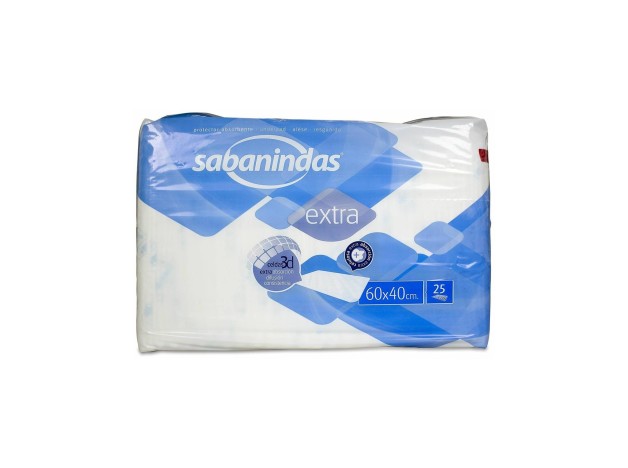 Sabanindas Extra 60 Cm X 40 Cm, 25 Uds