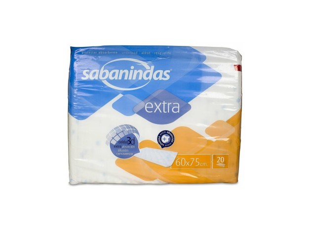 Sabanindas Extra 60X75, 20 Uds