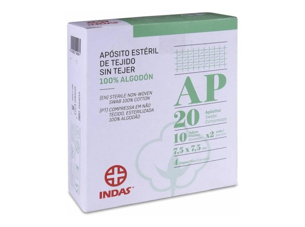 Indas Apósito Estéril Tejido Sin Tejer 100%...