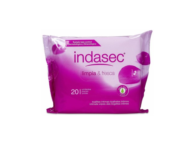 Toallitas Indasec Hig Intima 20 Un Alo Vera