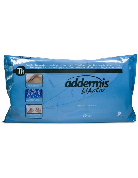 Addermis Biactiv Toallitas Húmedas Para Adultos 60 U