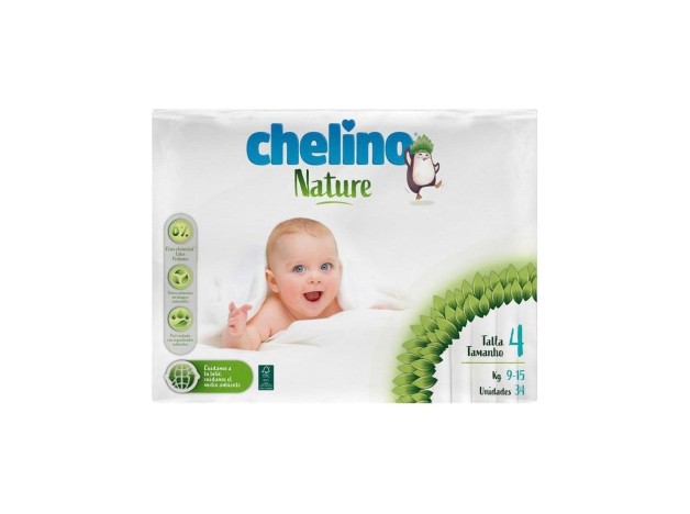 Chelino Nature Pañales Talla 4, 34 Unidades