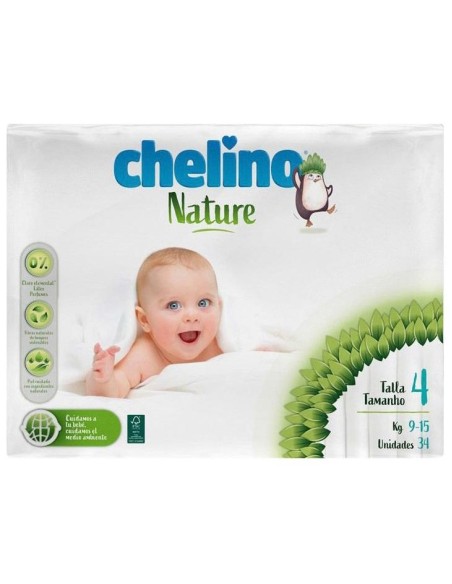 Chelino Nature Pañales Talla 4, 34 Unidades