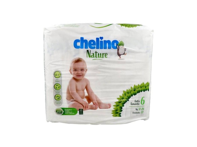 Chelino Nature Pañales Talla 6, 27 Unidades
