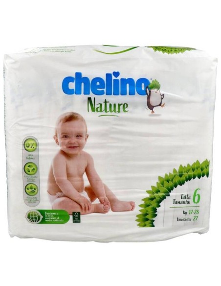 Chelino Nature Pañales Talla 6, 27 Unidades