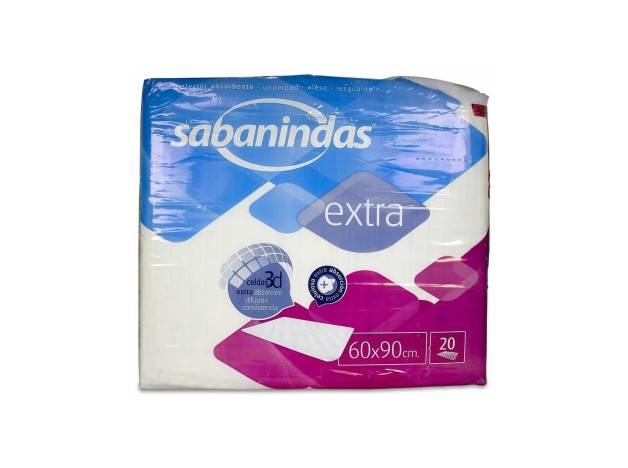 Sabanindas Extra 60X90, 20 Uds