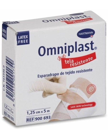 Hartmann Omniplast Esparadrapo Tejido Resistente, 1,25 Cm X 5 M, 1 Ud
