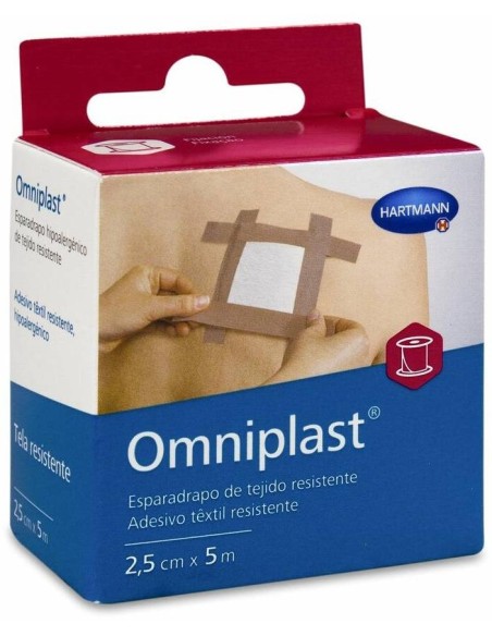 Hartmann Omniplast Esparadrapo Tejido Resistente, 2,5 Cm X 5 M, 1 Ud