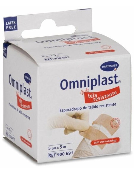 Hartmann Omniplast Esparadrapo Tejido Resistente, 5 Cm X 5 M, 1 Ud