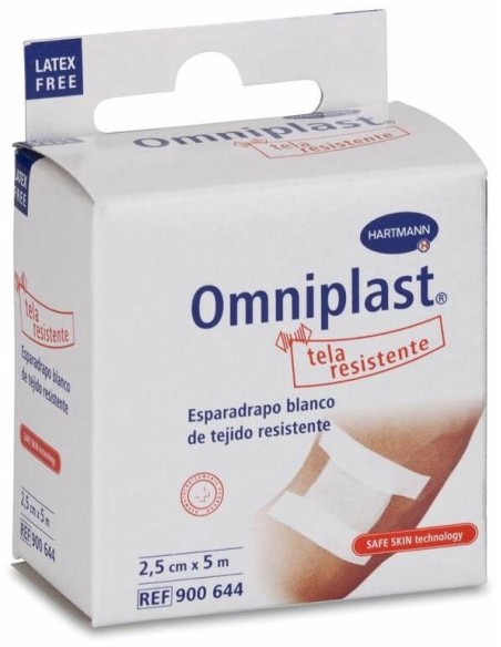 Hartmann Omniplast Esparadrapo De Tela Blanca 2,5 Cm X 5 M, 1 Ud