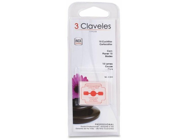 3 Claveles Cuchillas Cortacallos R80220, 10 Uds