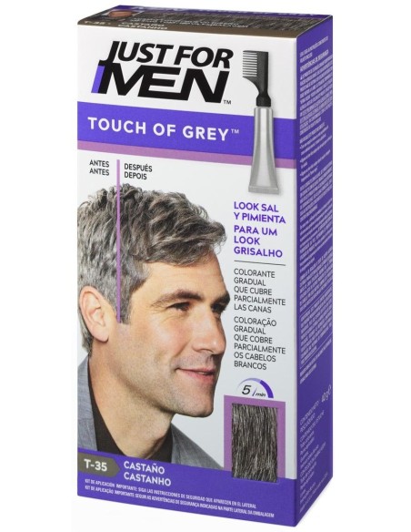 Just For Men Touch Of Grey Tratamiento Colorante Gradual Castaño 40G