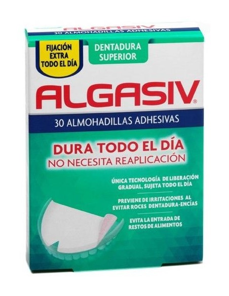 Algasiv Almohadillas Adhesivas Prótesis Dental Superior 30Uds