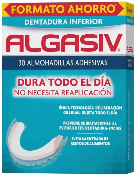 Algasiv Almohadillas Adhesivas Protesis Inferior 30Uds