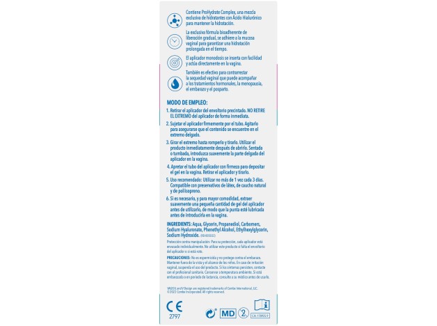 Vagisil Gel Hidratante Interno, 6 Uds