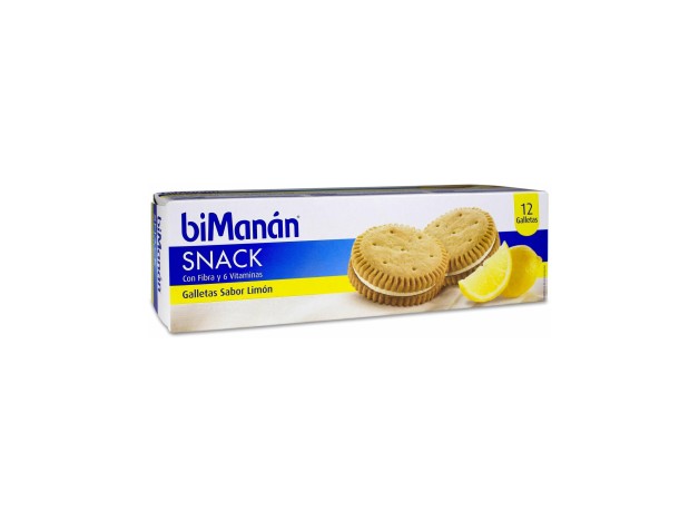 Bimanán Entre Horas Galletas Sabor Limón, 12 Uds