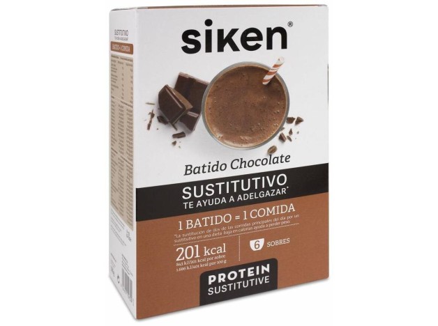 Siken Batido Sustitutivo De Chocolate, 6 Sobres