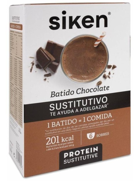 Siken Batido Sustitutivo De Chocolate, 6 Sobres