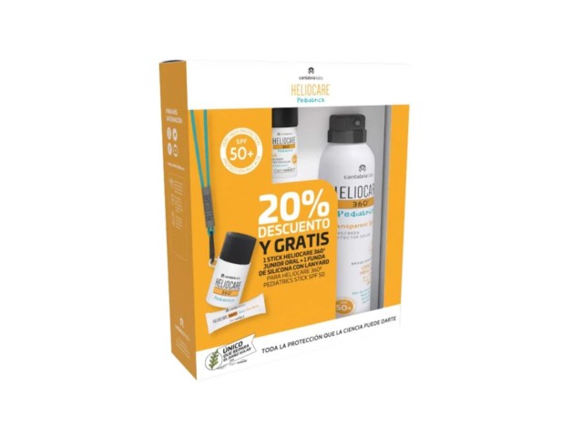 Heliocare 360 Pack Pediatrics Protector Solar Spray SPF50+ 250 ml + Stick Regalo