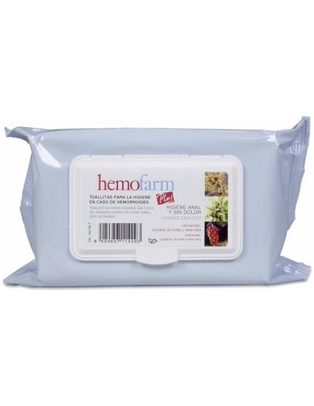 Hemofarm Plus, 60 Toallitas