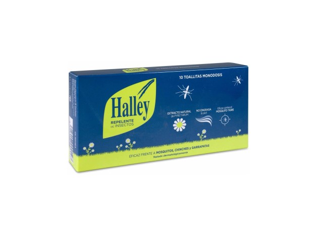 Halley Toallitas Repelentes De Insectos, 10 Uds