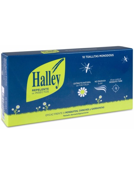 Halley Toallitas Repelentes De Insectos, 10 Uds