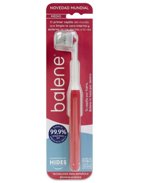 Balene Cepillo Dental Medio Coral, 1 Unidad
