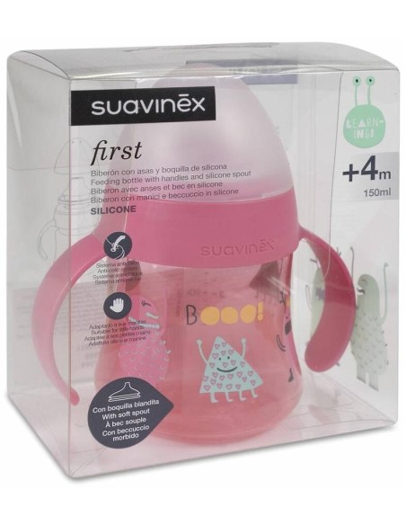 Suavinex Biberón Con Asas Y Boquilla Antiderrame De Silicona, 1 Ud