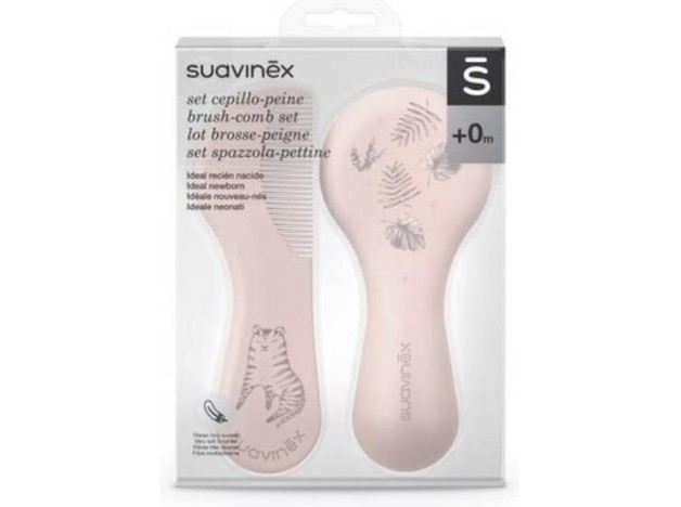 Suavinex Set Cepillo-Peine Rosa, 1 Ud