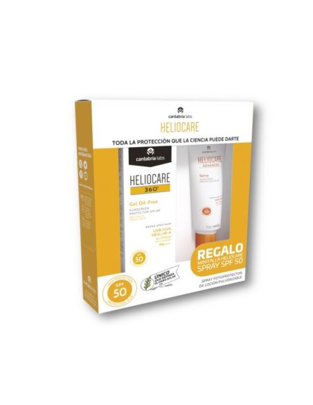 Heliocare 360 Cara Gel Oil Free SPF50 + Advance Spray SPF50 Regalo