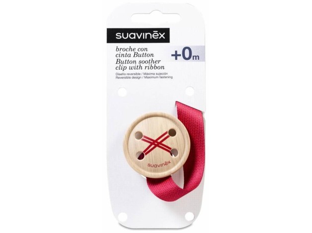 Suavinex Sujetachupetes Botón Con Cinta 1Ud